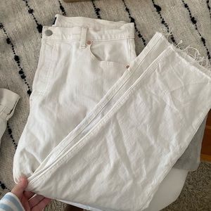 GAP size 16 wide leg white jeans